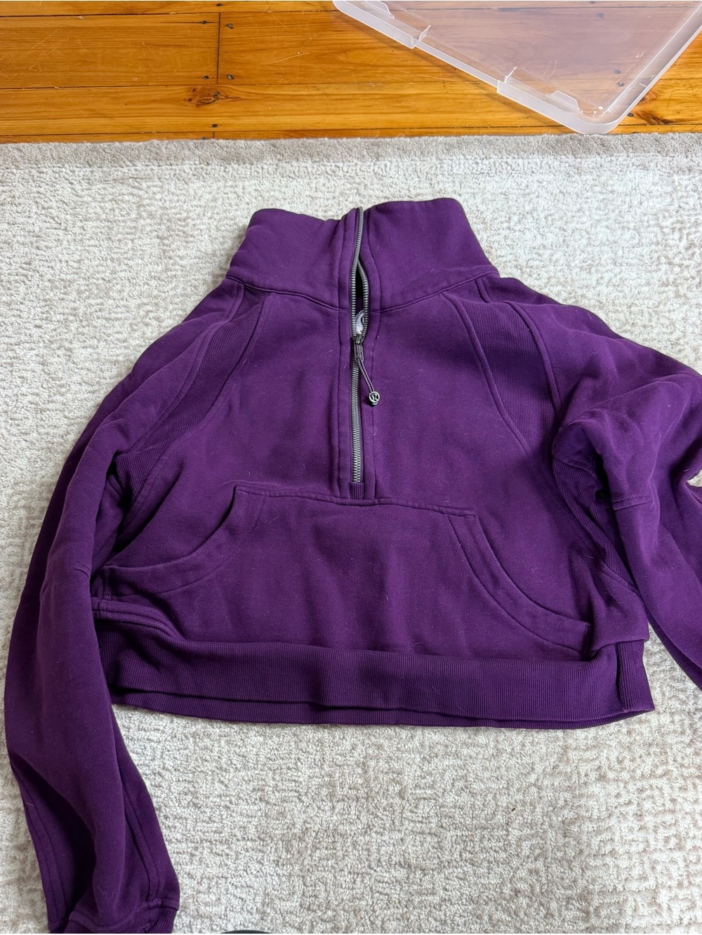 lululemon athletica Purple Half-Zip Cowl Pullover